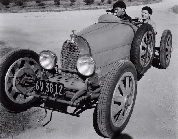Wealthy 1930s Couple in Their Fancy French Race Car